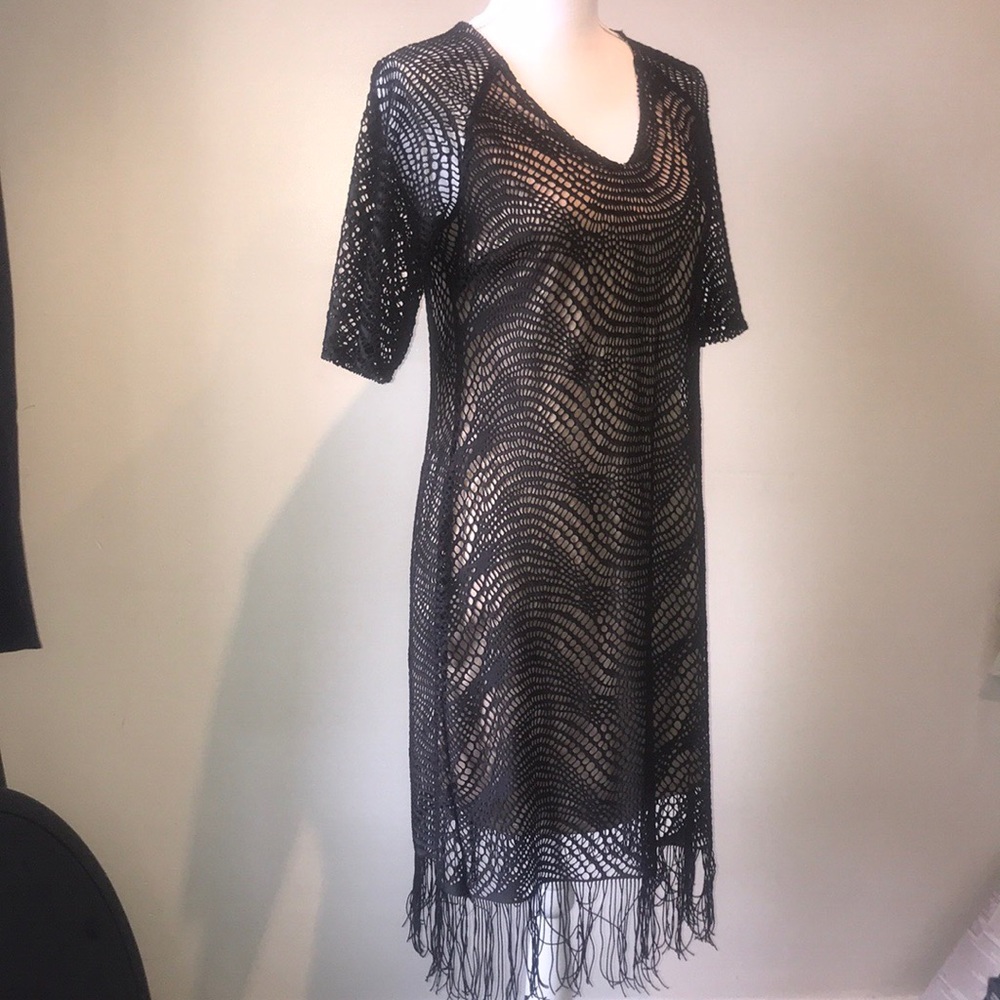 Black Fringe Dress - Picture 3 of 6